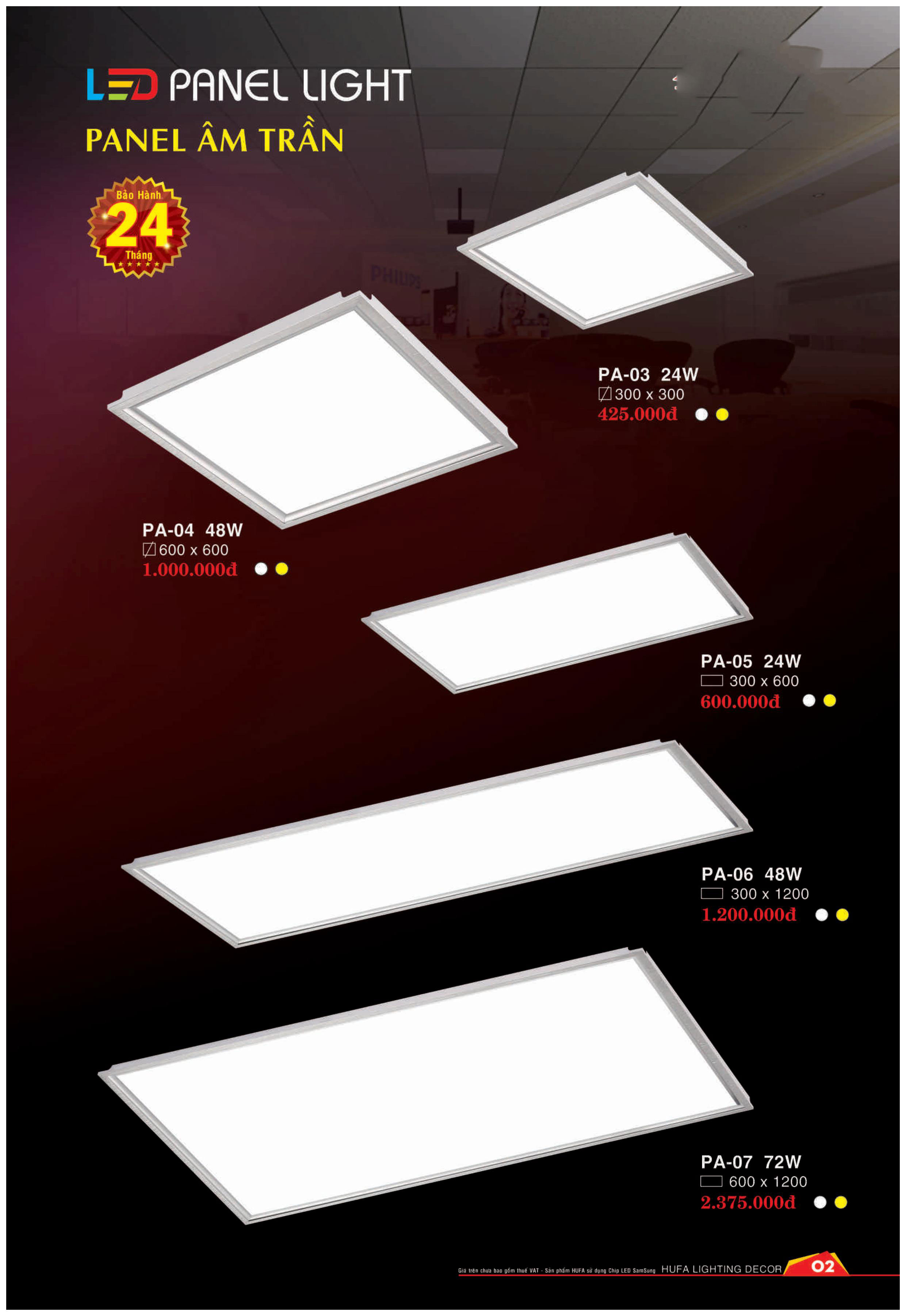 Đèn led âm trần